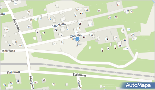 Groszowice, Kalinowa, 9, mapa Groszowice