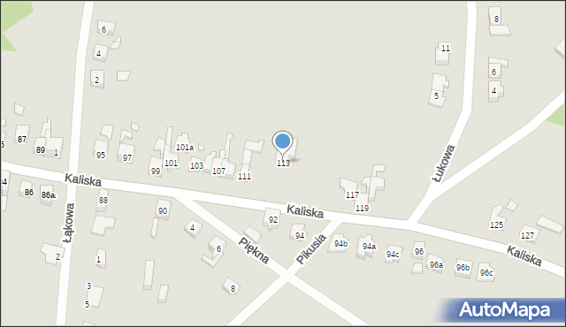 Gubin, Kaliska, 113, mapa Gubin