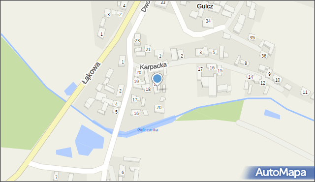 Gulcz, Karpacka, 19, mapa Gulcz