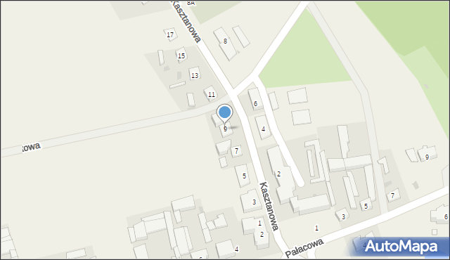 Gułtowy, Kasztanowa, 9, mapa Gułtowy