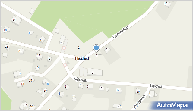 Hażlach, Karnowiec, 6, mapa Hażlach