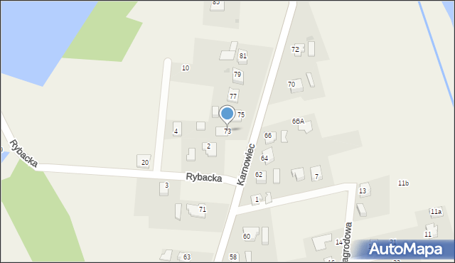 Hażlach, Karnowiec, 73, mapa Hażlach