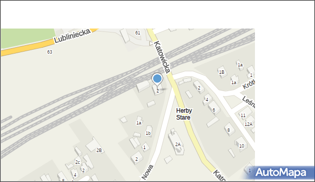 Herby, Katowicka, 2, mapa Herby