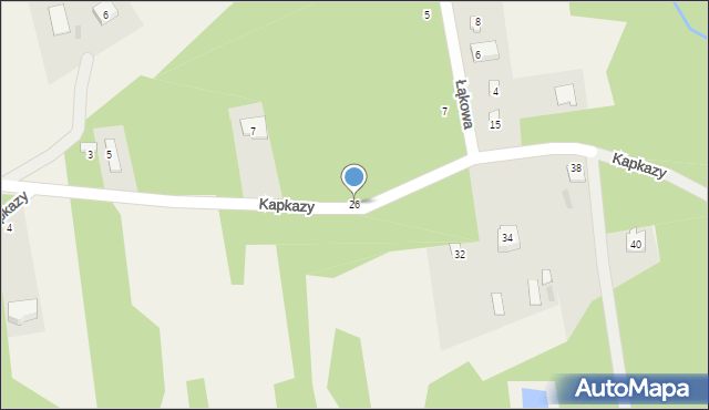 Huta Dłutowska, Kapkazy, 26, mapa Huta Dłutowska