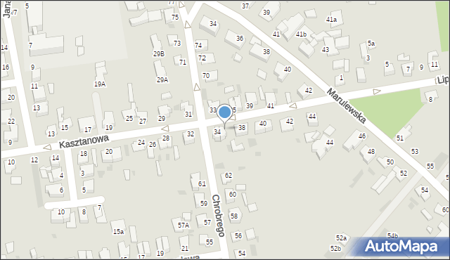 Inowrocław, Kasztanowa, 36, mapa Inowrocławia