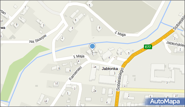 Jabłonka, Kamieniec, 2, mapa Jabłonka