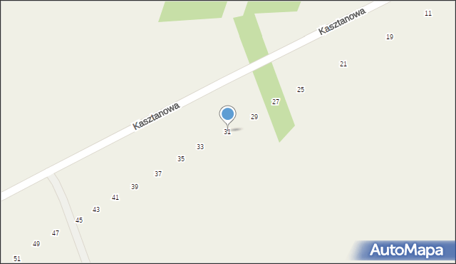 Jamno, Kasztanowa, 31, mapa Jamno