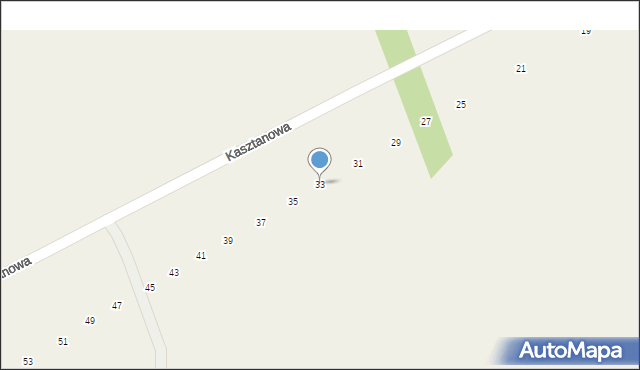 Jamno, Kasztanowa, 33, mapa Jamno