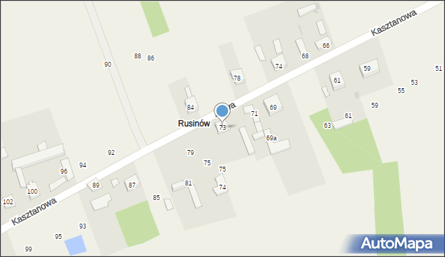 Jamno, Kasztanowa, 73, mapa Jamno