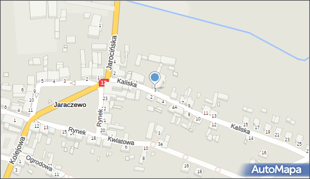 Jaraczewo, Kaliska, 3, mapa Jaraczewo
