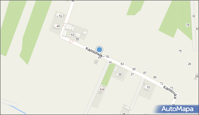 Jasień, Kamionka, 43, mapa Jasień
