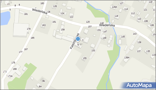 Jasień, Kasztanowa, 5, mapa Jasień
