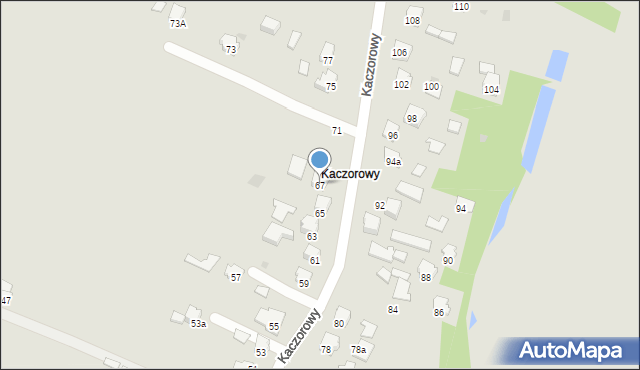 Jasło, Kaczorowy, 67, mapa Jasła