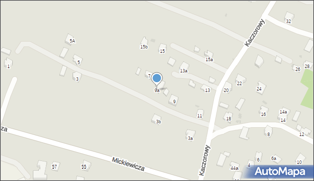 Jasło, Kaczorowy, 9a, mapa Jasła