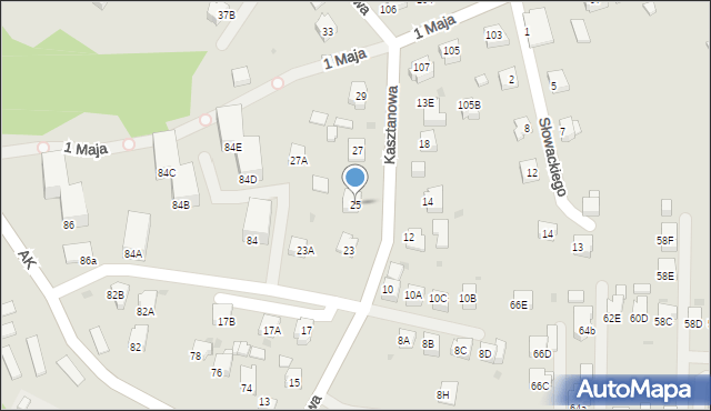 Jastrzębie-Zdrój, Kasztanowa, 25, mapa Jastrzębie-Zdrój