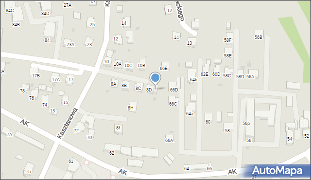 Jastrzębie-Zdrój, Kasztanowa, 8E, mapa Jastrzębie-Zdrój