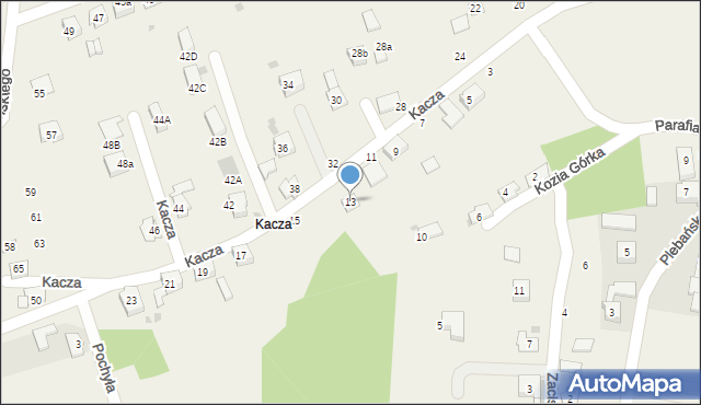 Jawiszowice, Kacza, 13, mapa Jawiszowice