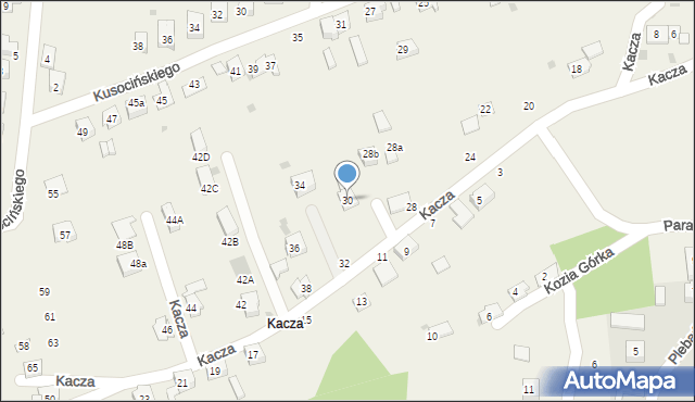 Jawiszowice, Kacza, 30, mapa Jawiszowice