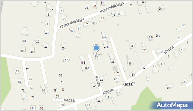 Jawiszowice, Kacza, 44A, mapa Jawiszowice