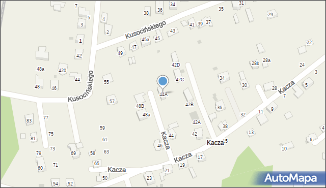 Jawiszowice, Kacza, 44A, mapa Jawiszowice