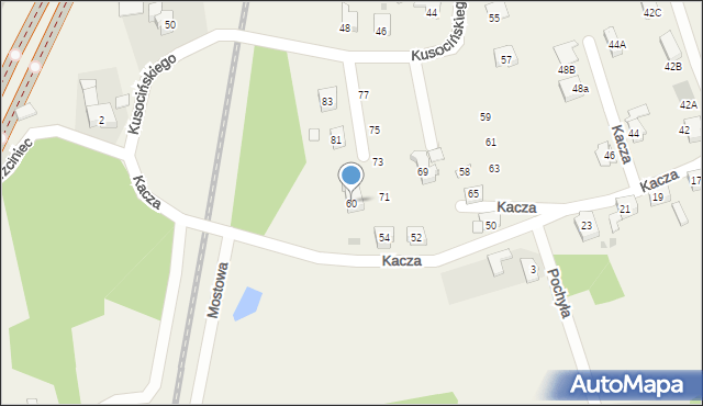 Jawiszowice, Kacza, 60, mapa Jawiszowice