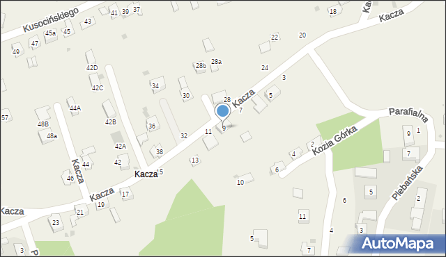 Jawiszowice, Kacza, 9, mapa Jawiszowice