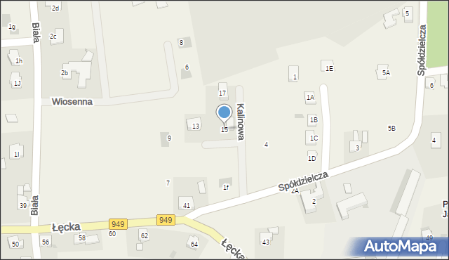 Jawiszowice, Kalinowa, 15, mapa Jawiszowice