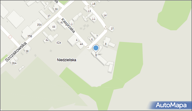 Jaworzno, Kasprzaka Marcina, 6, mapa Jaworzno