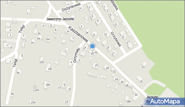 Jaworzno, Kasztanowa, 14, mapa Jaworzno