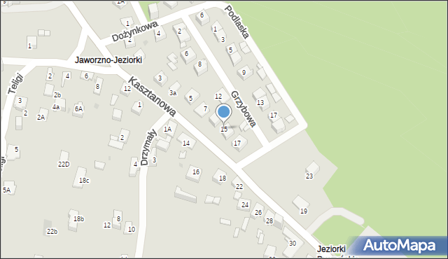 Jaworzno, Kasztanowa, 15, mapa Jaworzno