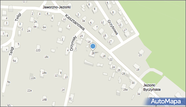 Jaworzno, Kasztanowa, 16, mapa Jaworzno
