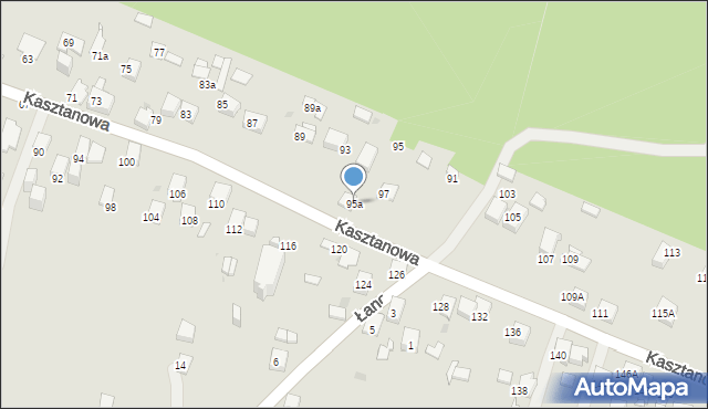 Jaworzno, Kasztanowa, 95a, mapa Jaworzno