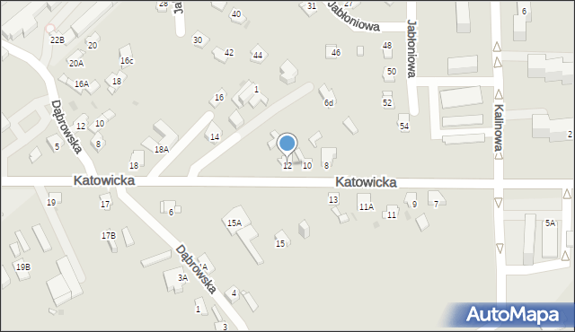 Jaworzno, Katowicka, 12, mapa Jaworzno