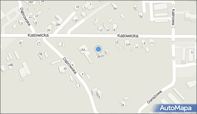 Jaworzno, Katowicka, 15, mapa Jaworzno