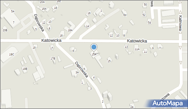 Jaworzno, Katowicka, 15A, mapa Jaworzno