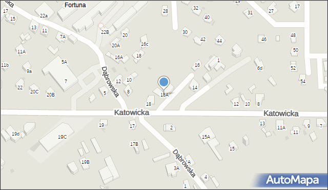 Jaworzno, Katowicka, 18A, mapa Jaworzno