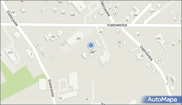 Jaworzno, Katowicka, 19B, mapa Jaworzno