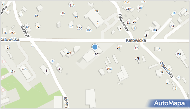 Jaworzno, Katowicka, 19C, mapa Jaworzno