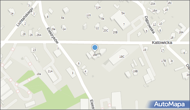 Jaworzno, Katowicka, 19d, mapa Jaworzno