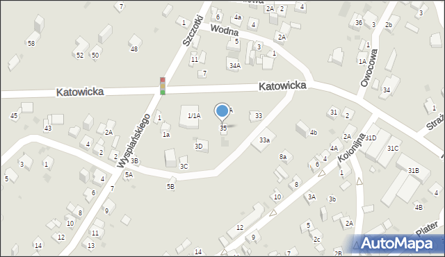 Jaworzno, Katowicka, 35, mapa Jaworzno