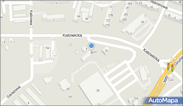 Jaworzno, Katowicka, 3C, mapa Jaworzno