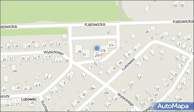 Jaworzno, Katowicka, 47C, mapa Jaworzno