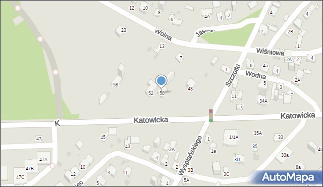 Jaworzno, Katowicka, 50, mapa Jaworzno