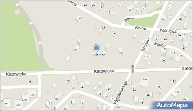 Jaworzno, Katowicka, 52, mapa Jaworzno