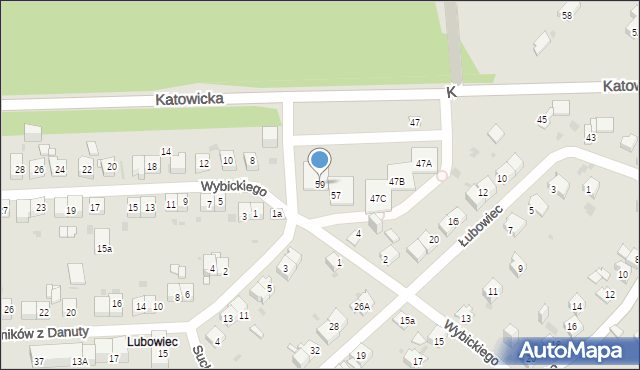 Jaworzno, Katowicka, 59, mapa Jaworzno