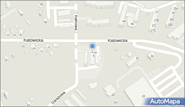 Jaworzno, Katowicka, 5A, mapa Jaworzno