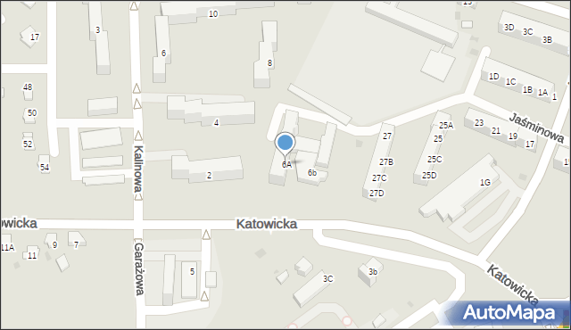 Jaworzno, Katowicka, 6A, mapa Jaworzno