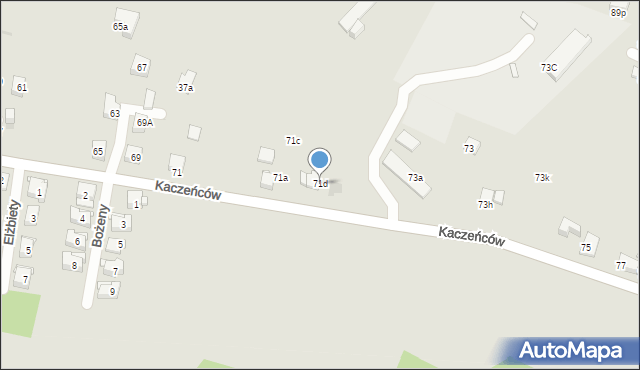 Jaworzno, Kaczeńców, 71d, mapa Jaworzno