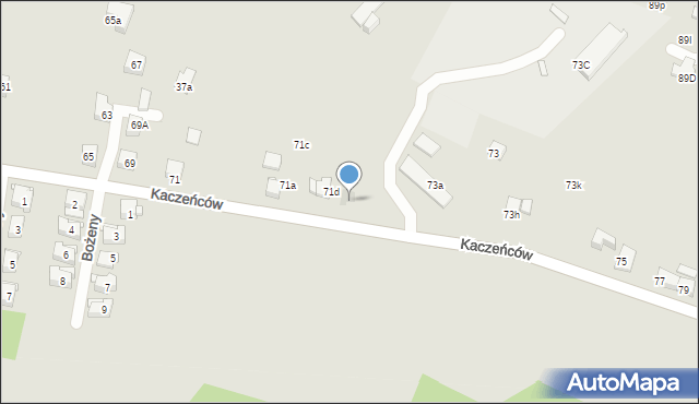 Jaworzno, Kaczeńców, 71e, mapa Jaworzno