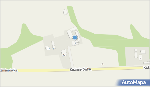 Jędrzejewo, Kaźmierówka, 5, mapa Jędrzejewo